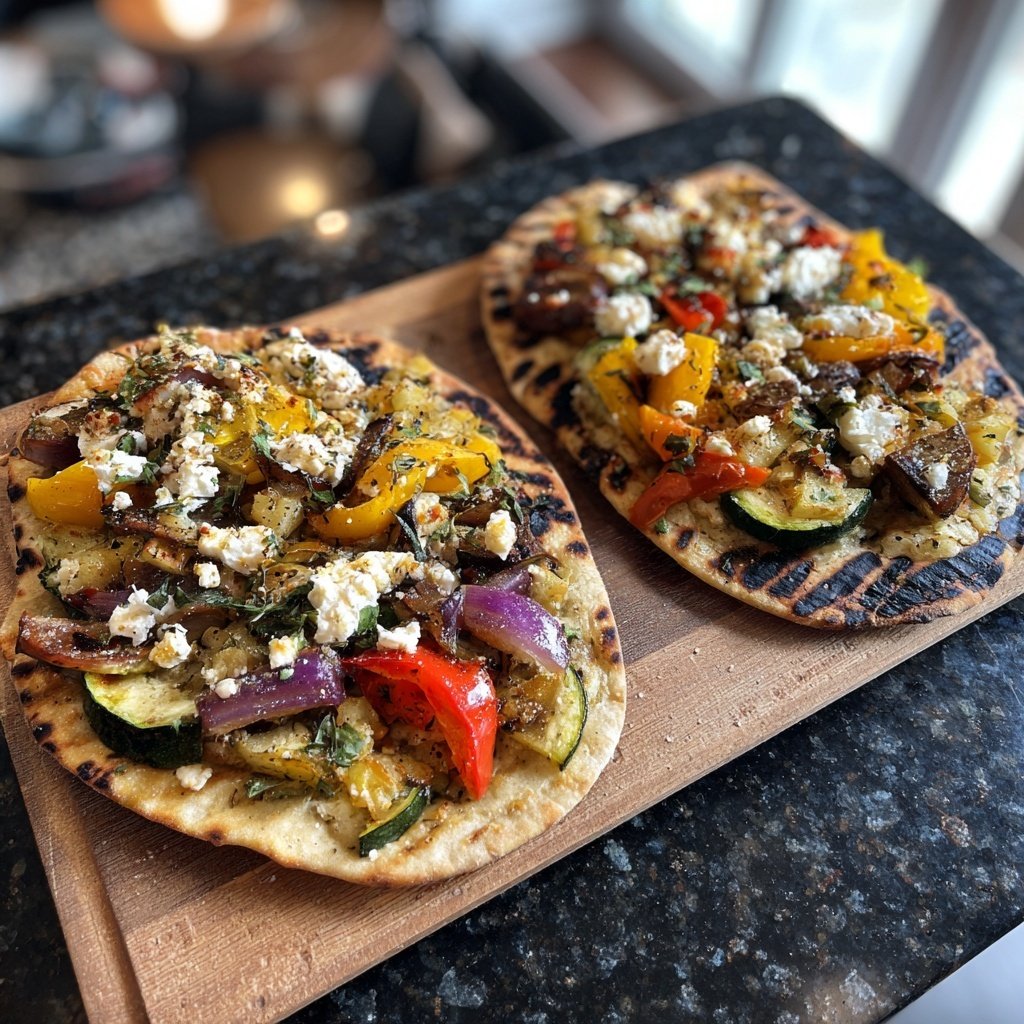 Gegrillte Gemüse-Fladenbrote