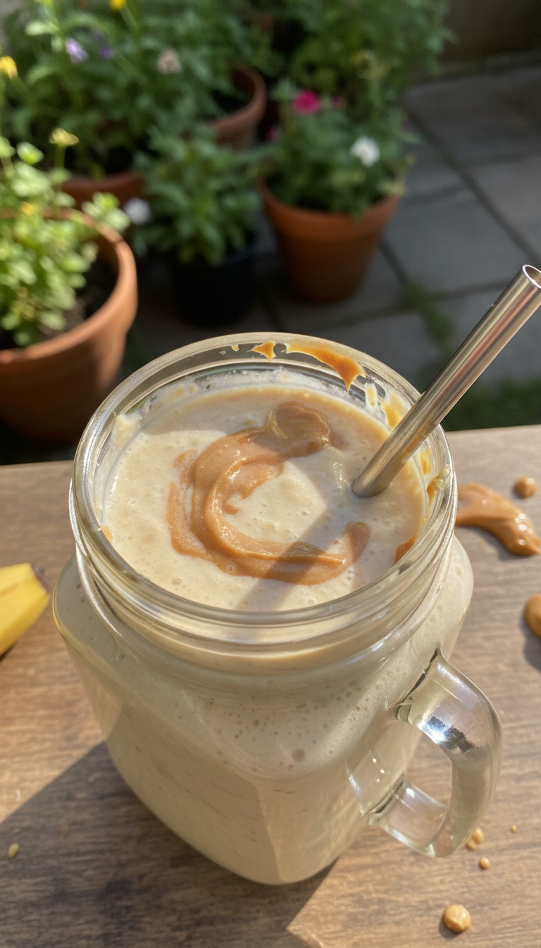 Bananen Erdnussbutter Smoothie