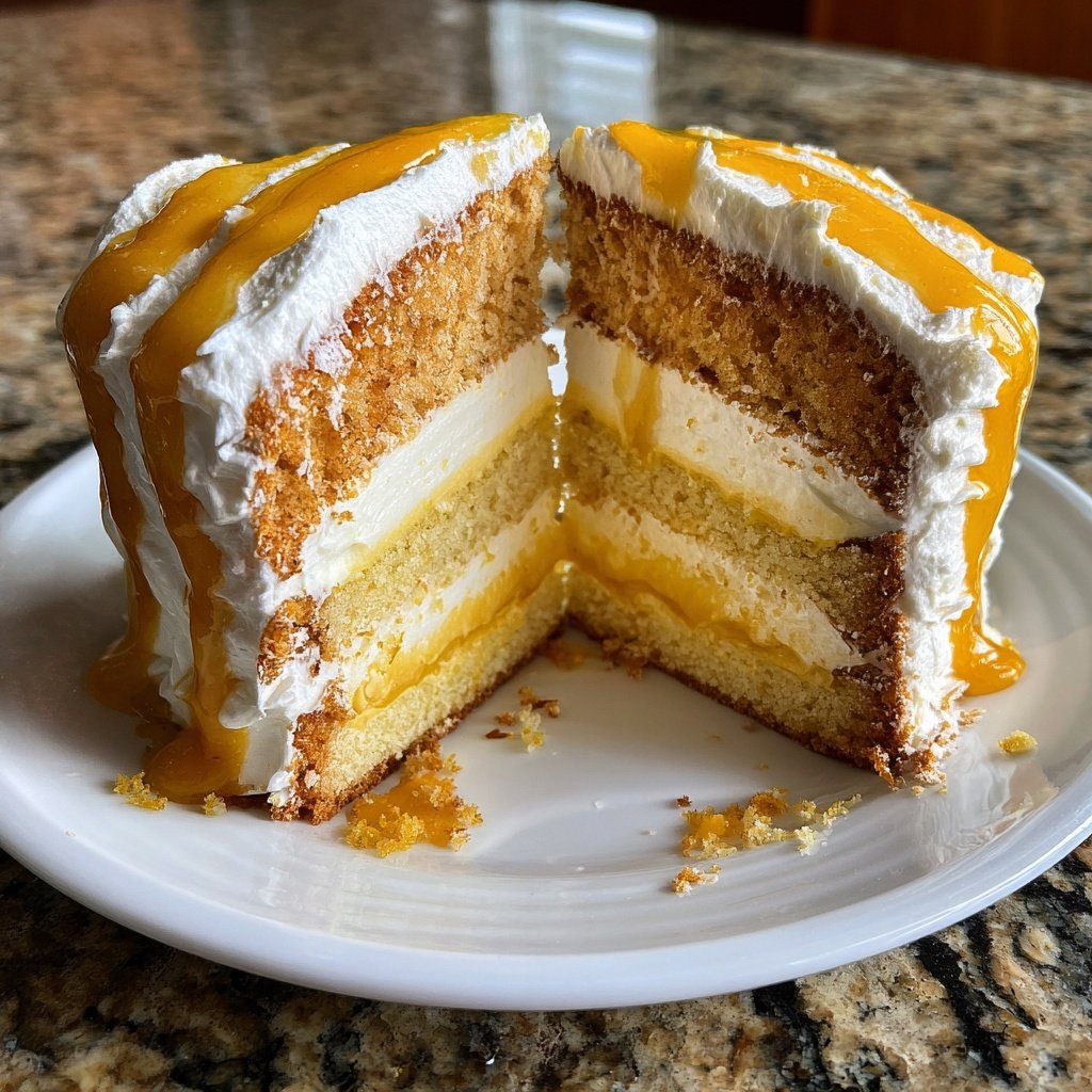 Japanischer Yuzu Torte mit Creme