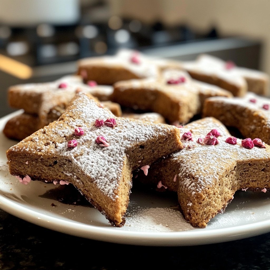 Schoko-Zimtsterne mit rosa Pfeffer