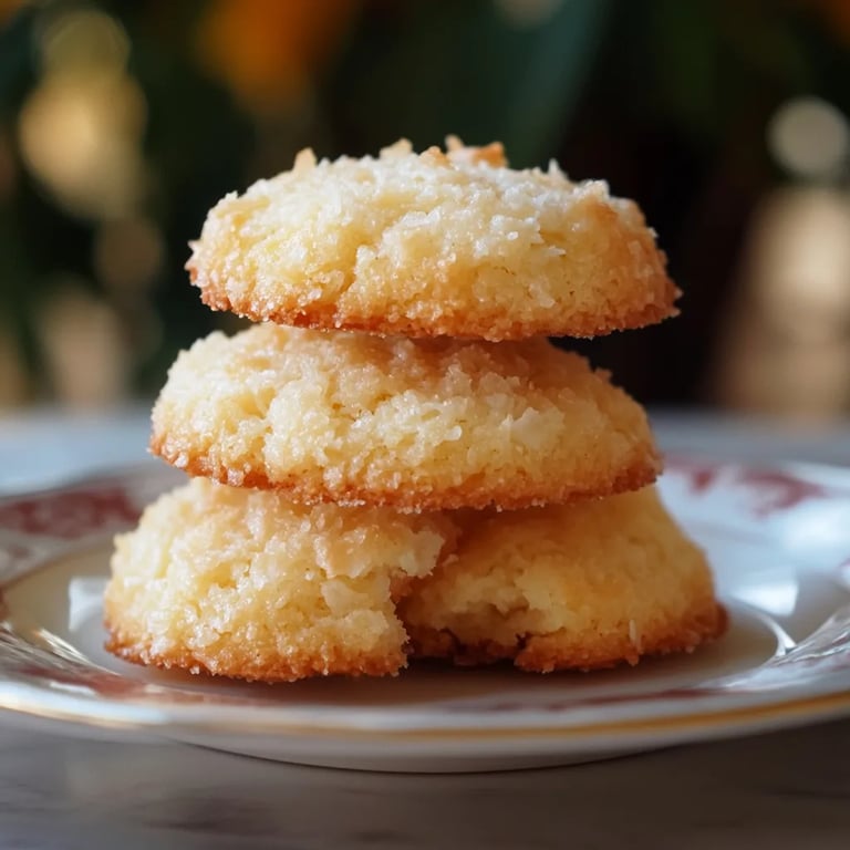 Luftige Kokosplätzchen