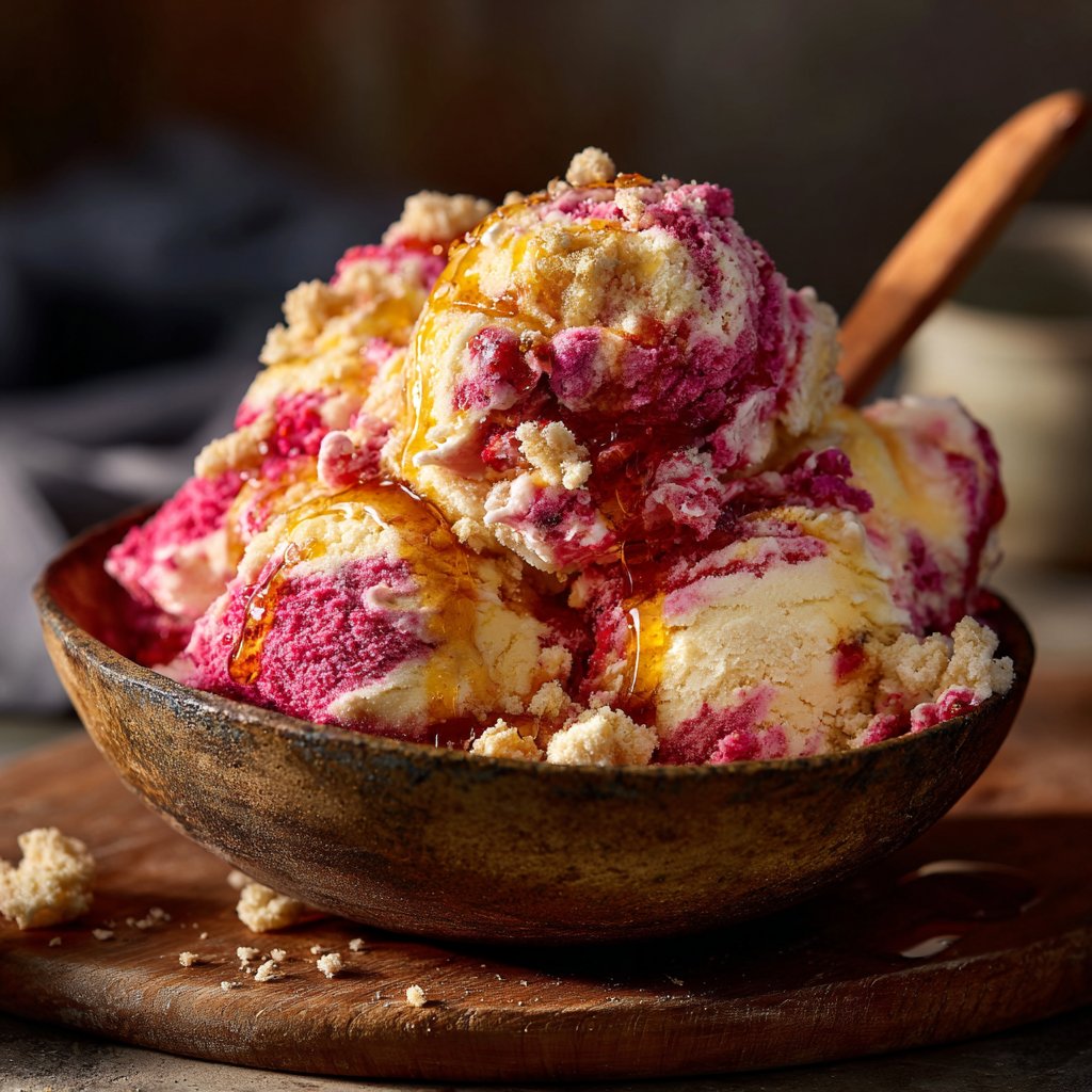 Erdbeer Banane Hüttenkäse Eis