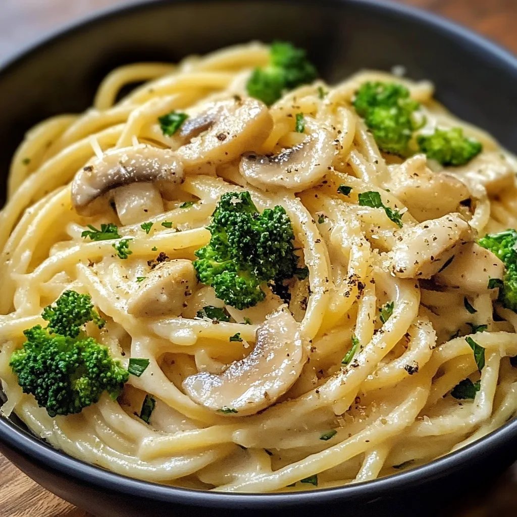 Cremige Hähnchen Brokkoli Pasta