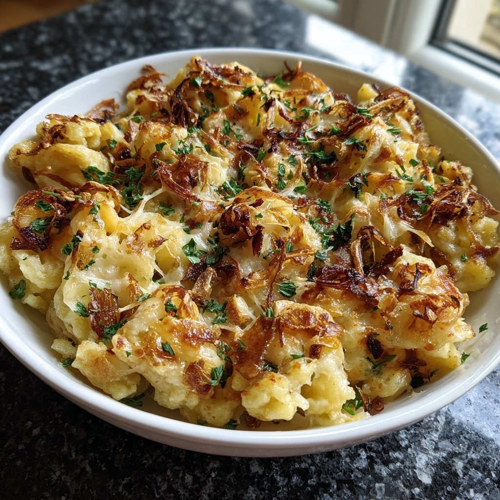 Glutenfreie Käsespätzle mit Buchweizenmehl