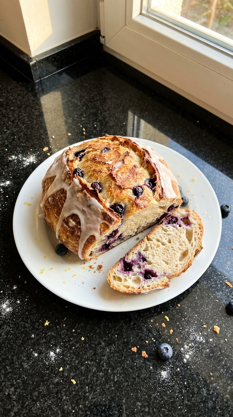 Warmer Heidelbeer Zitronen Sauerteig