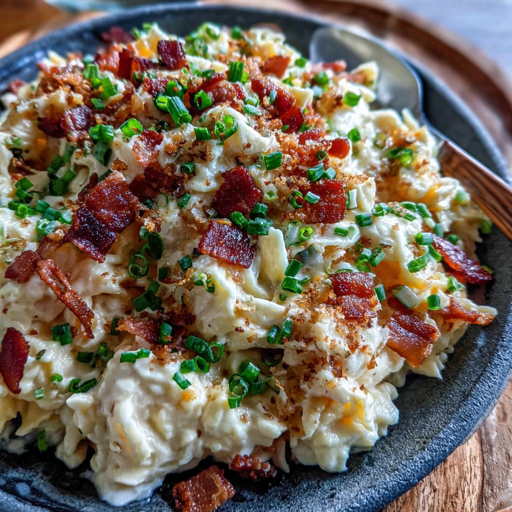 Eierspeise mit Frühlingszwiebeln und Speck