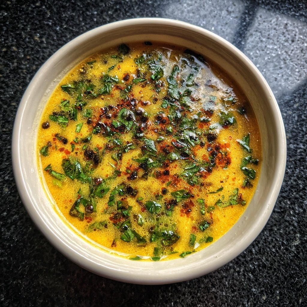 Linsensuppe mit Vanilleinfusion