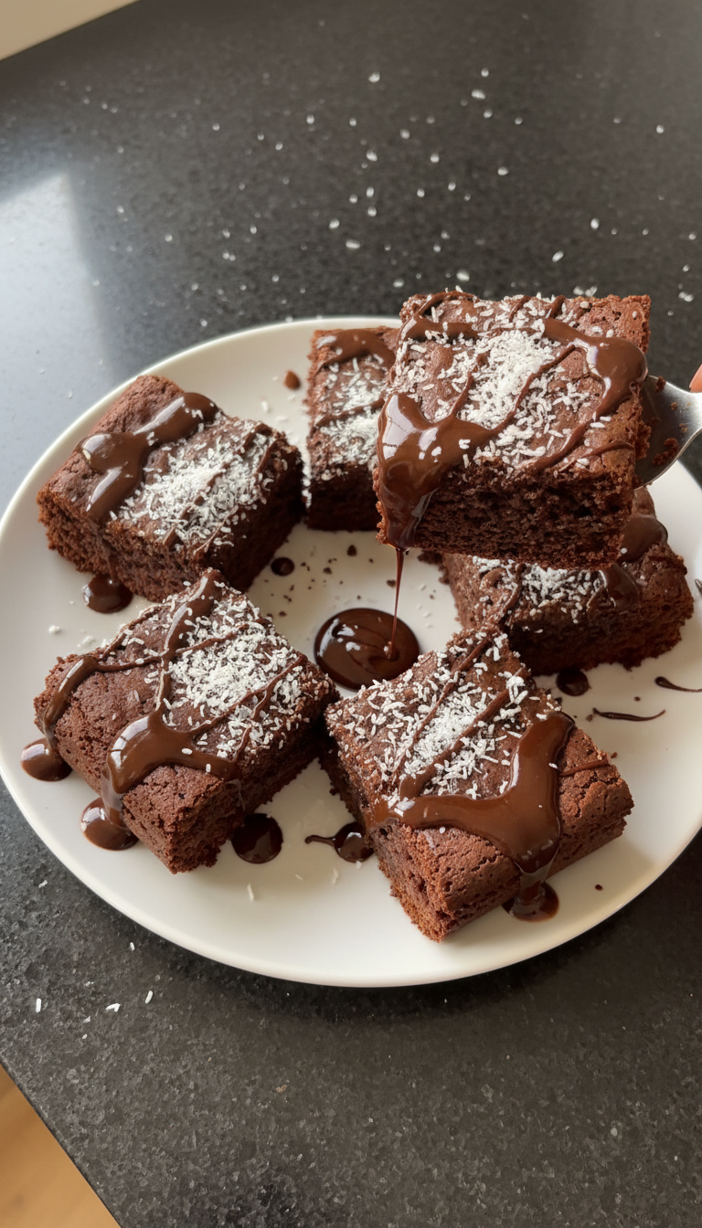Kokos Schoko Sauerteig Brownie​