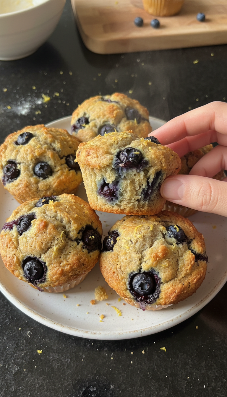 Sauerteig Heidelbeer Zitronen Muffins​