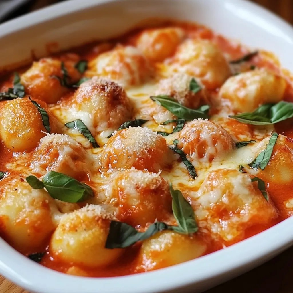 Gnocchi Auflauf Tomate Mozzarella