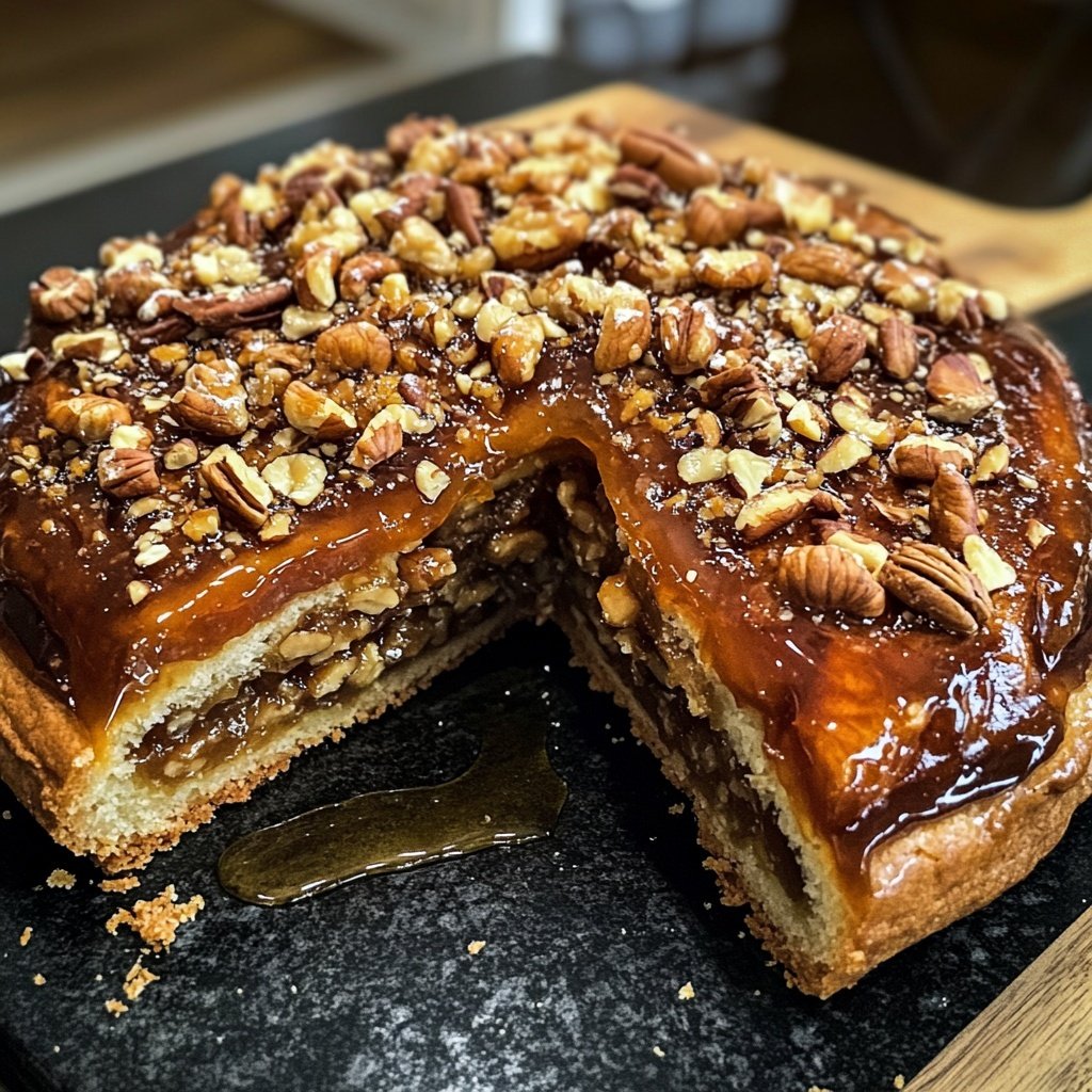 Festlicher Bratapfel mit Marzipan und Nüssen