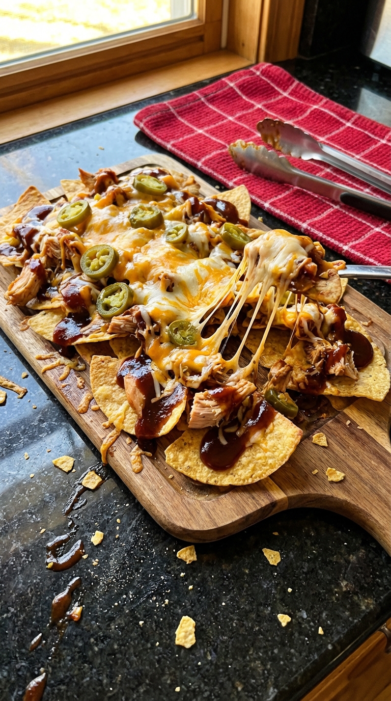 BBQ Hähnchen Voll Beladene Nachos​