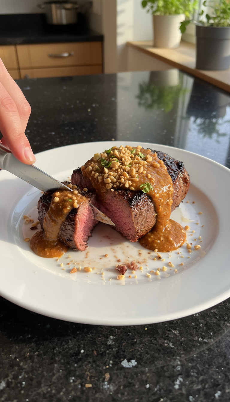 Filet Mignon mit Thai Erdnusssauce​