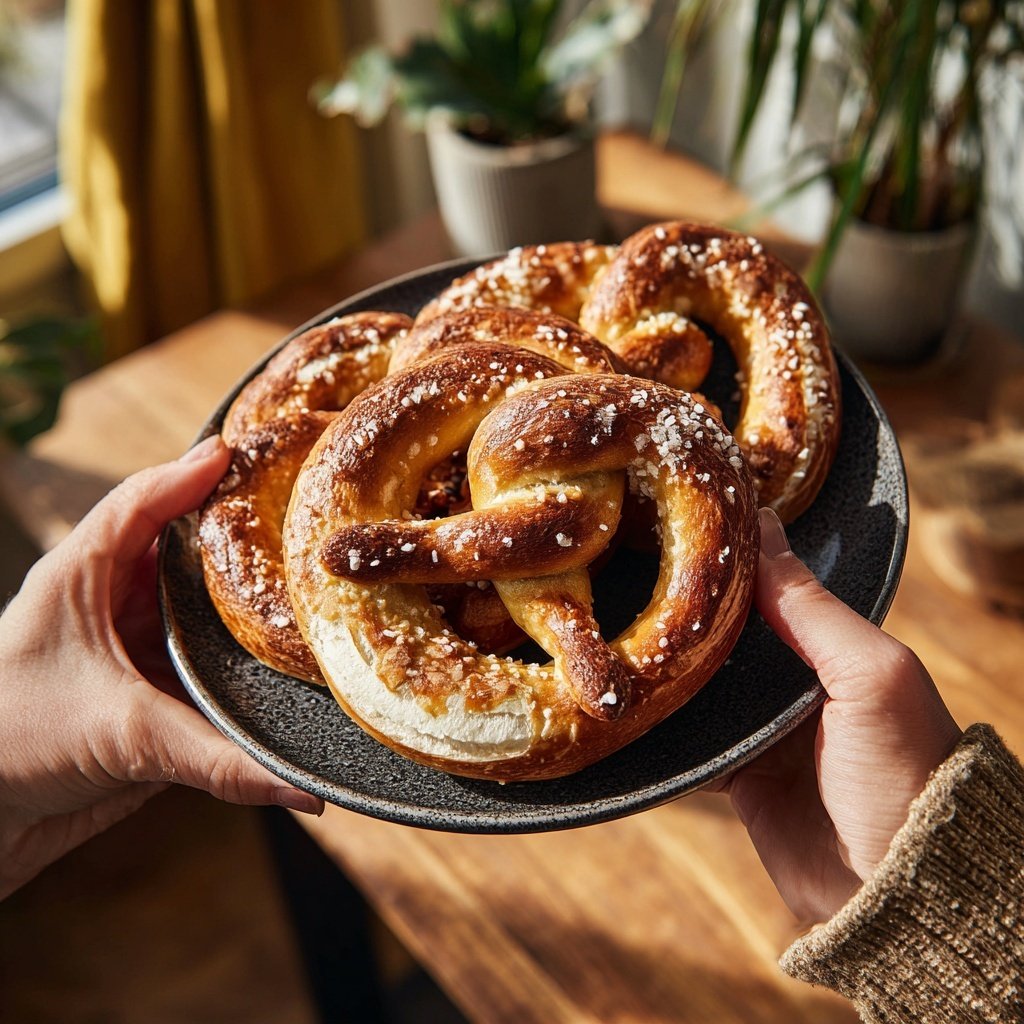 Hausgemachte weiche Brezeln
