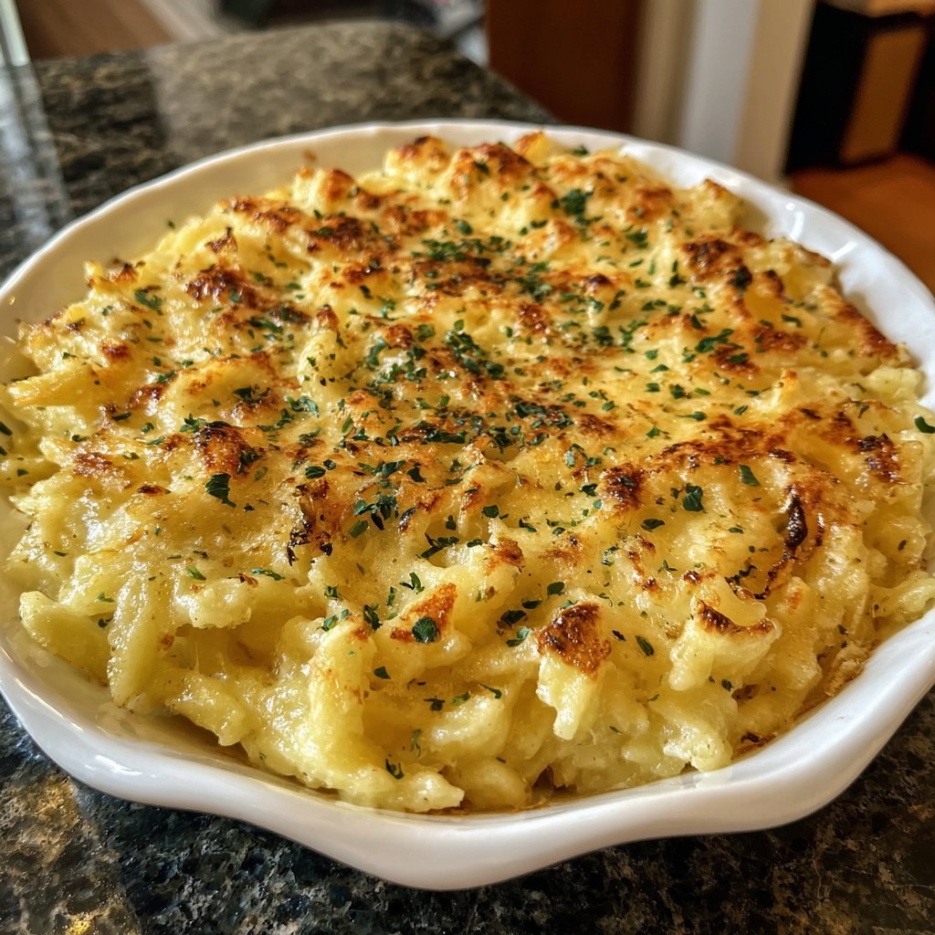 Käsespätzle mit Trüffelöl verfeinert