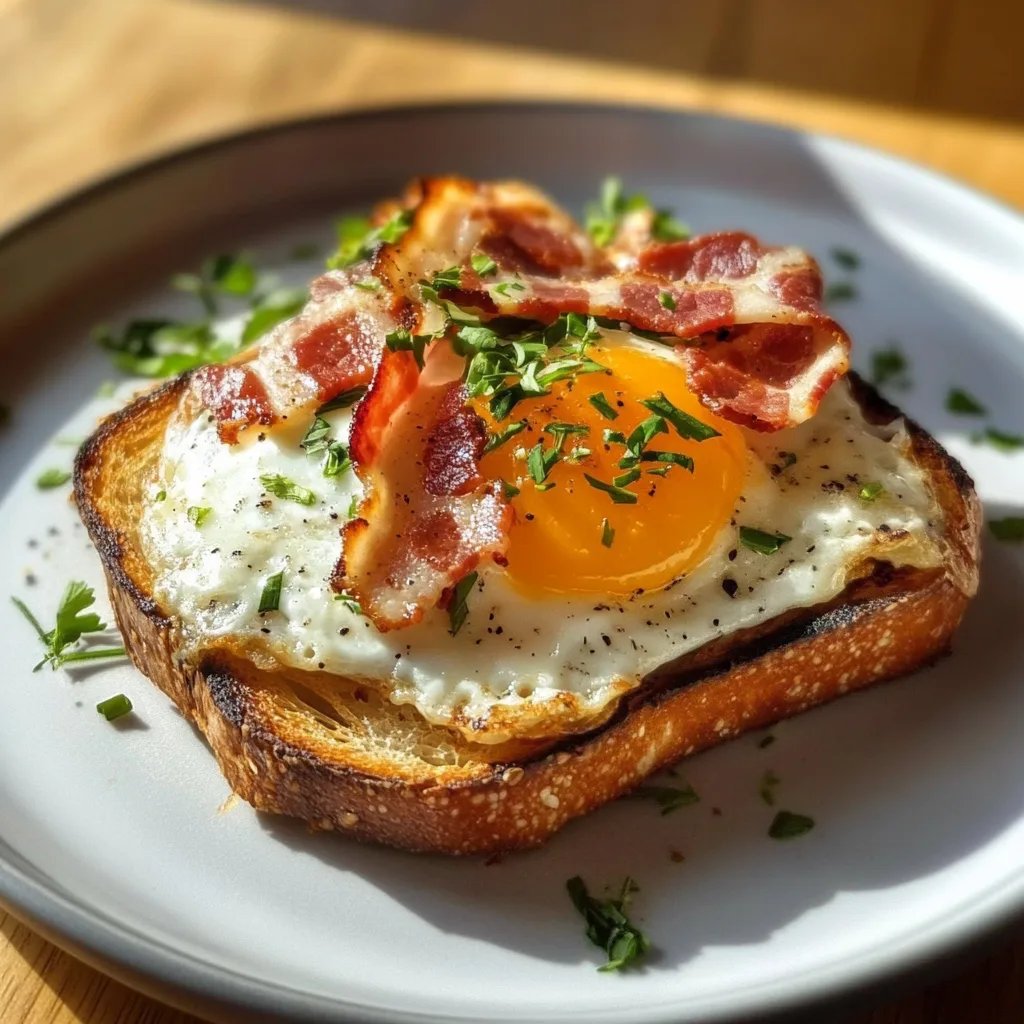 Rustikaler Bacon & Ei Toast-Teller: Ein Unglaublich Ultimatives Rezept für 4 Portionen