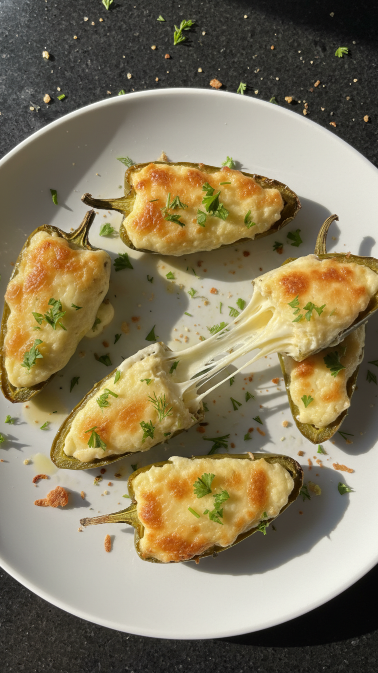 Mit Frischkäse gefüllte Jalapeños