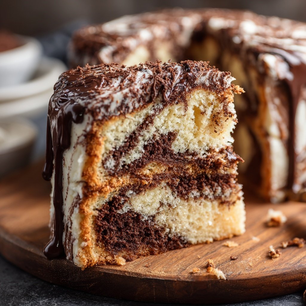 Marmorgugelhupf mit Vanille und Schokolade