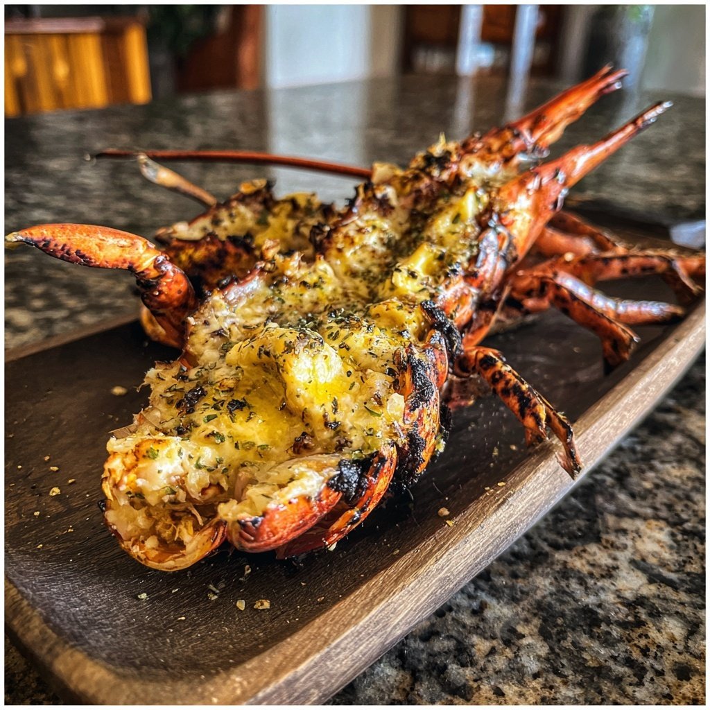 Gegrillter Hummer mit Knoblauchbutter