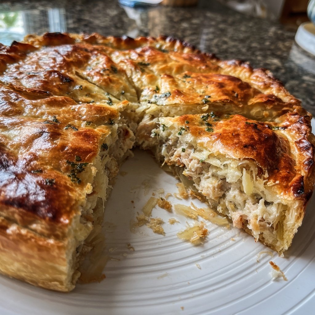 Fischpastete mit cremiger Meeresfrüchte Füllung