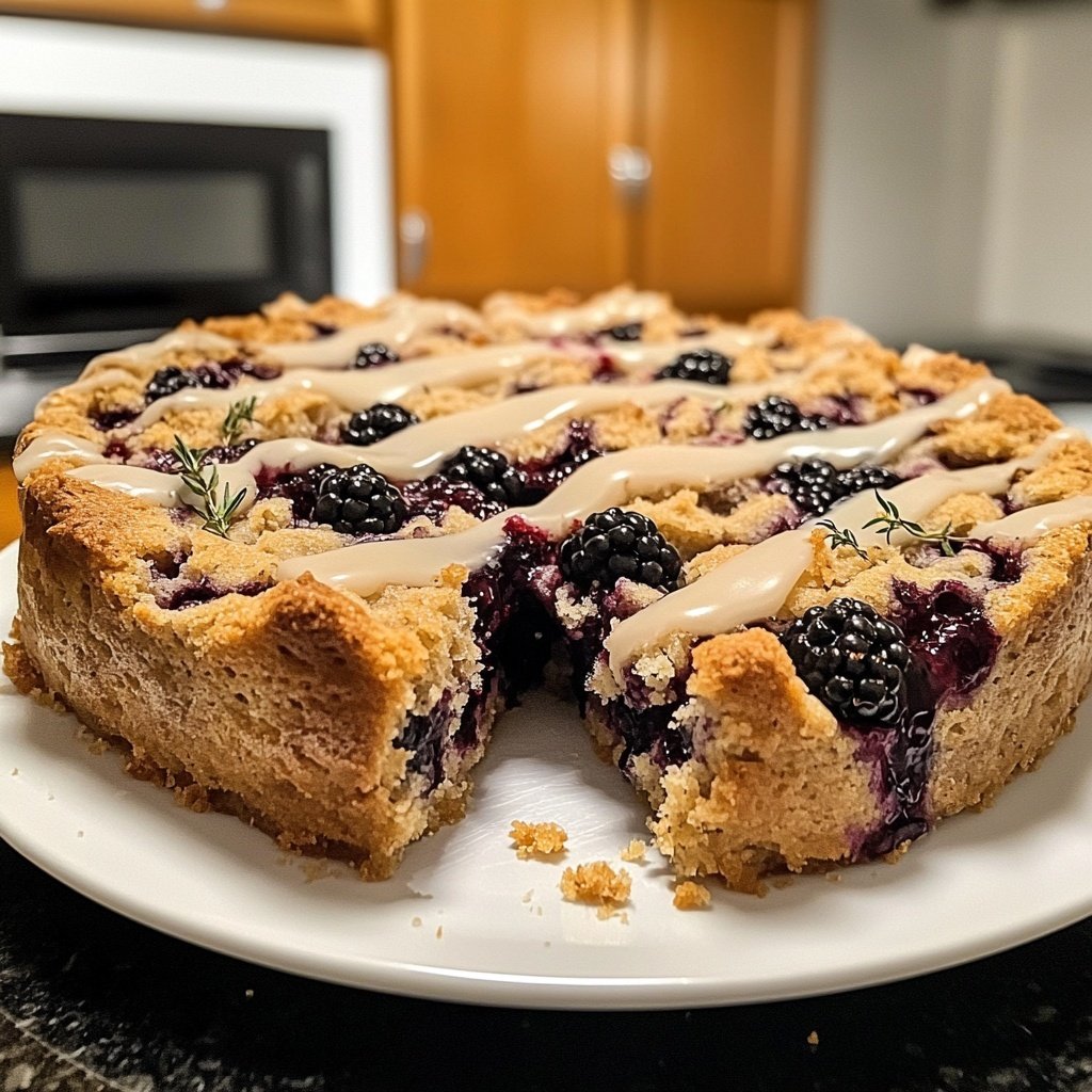 Steinbock Brombeere Thymian Kuchen