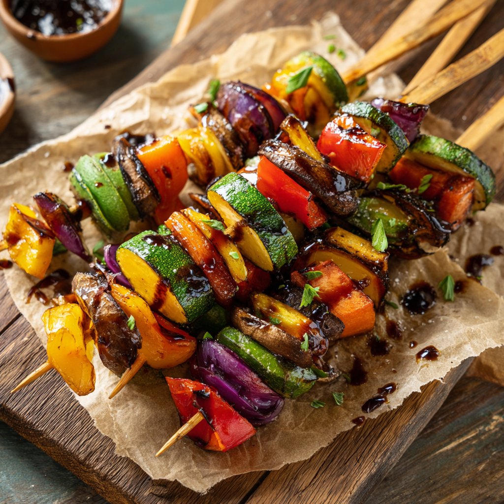 Regenbogen-Gemüsespieße