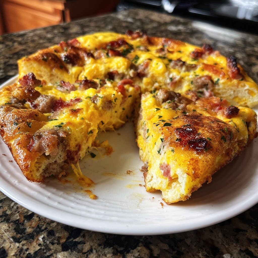 Einfacher Frühstück Wurst Ei Auflauf