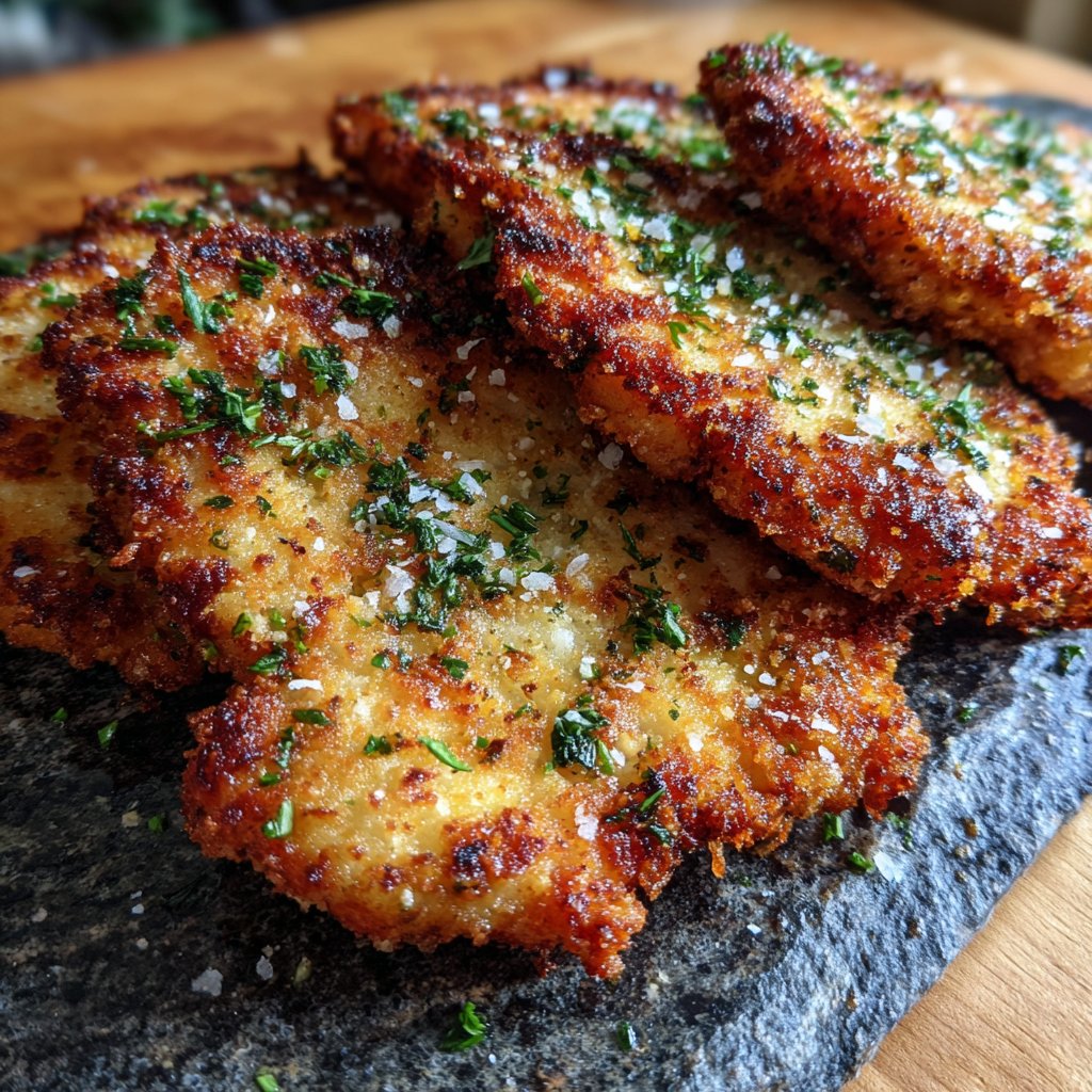 Knusprige Parmesan-Hühnchen-Cutlets
