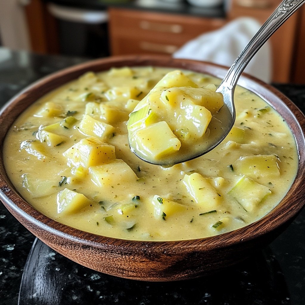 Cremige Kartoffel-Lauch-Suppe für kalte Abende