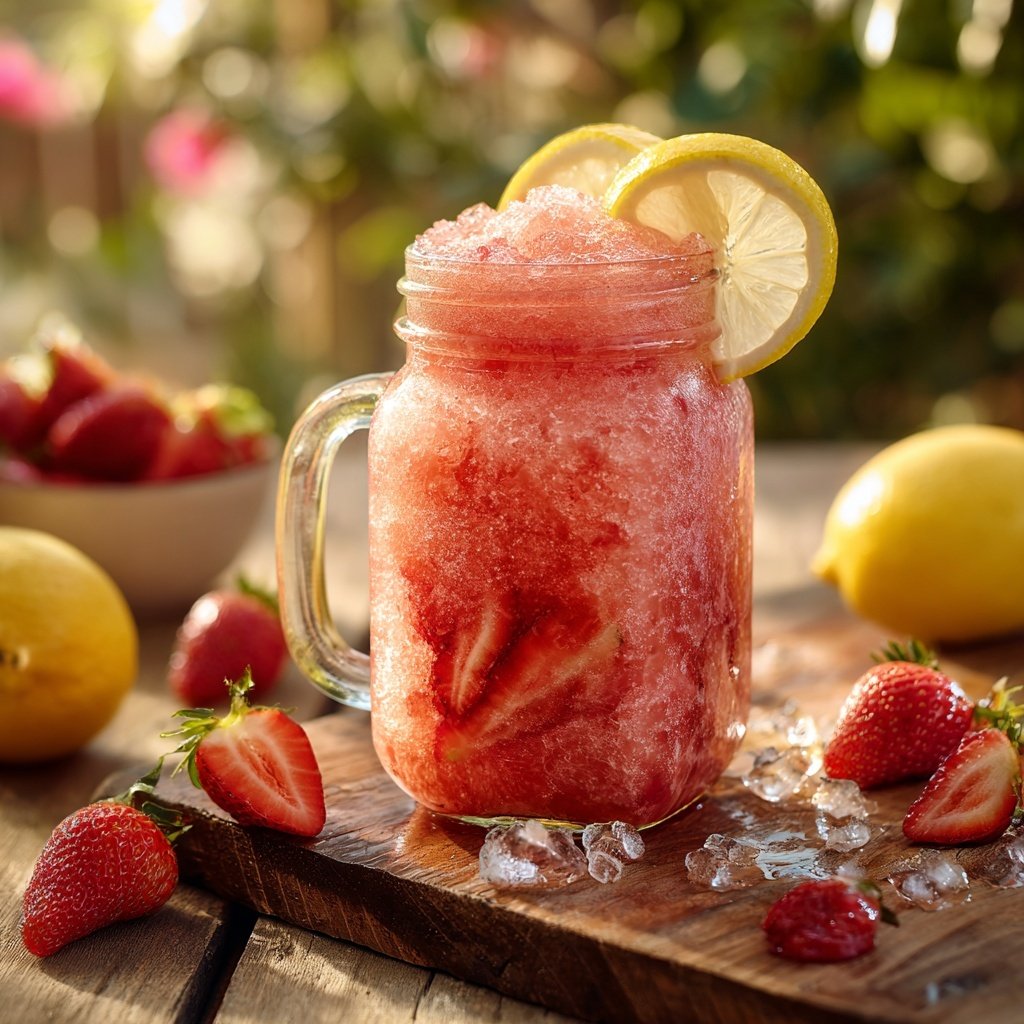 Erdbeer-Sorbet-Zitronenlimonade