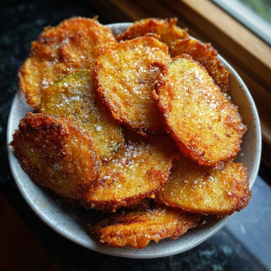 Luftfritteuse frittierte Gurken