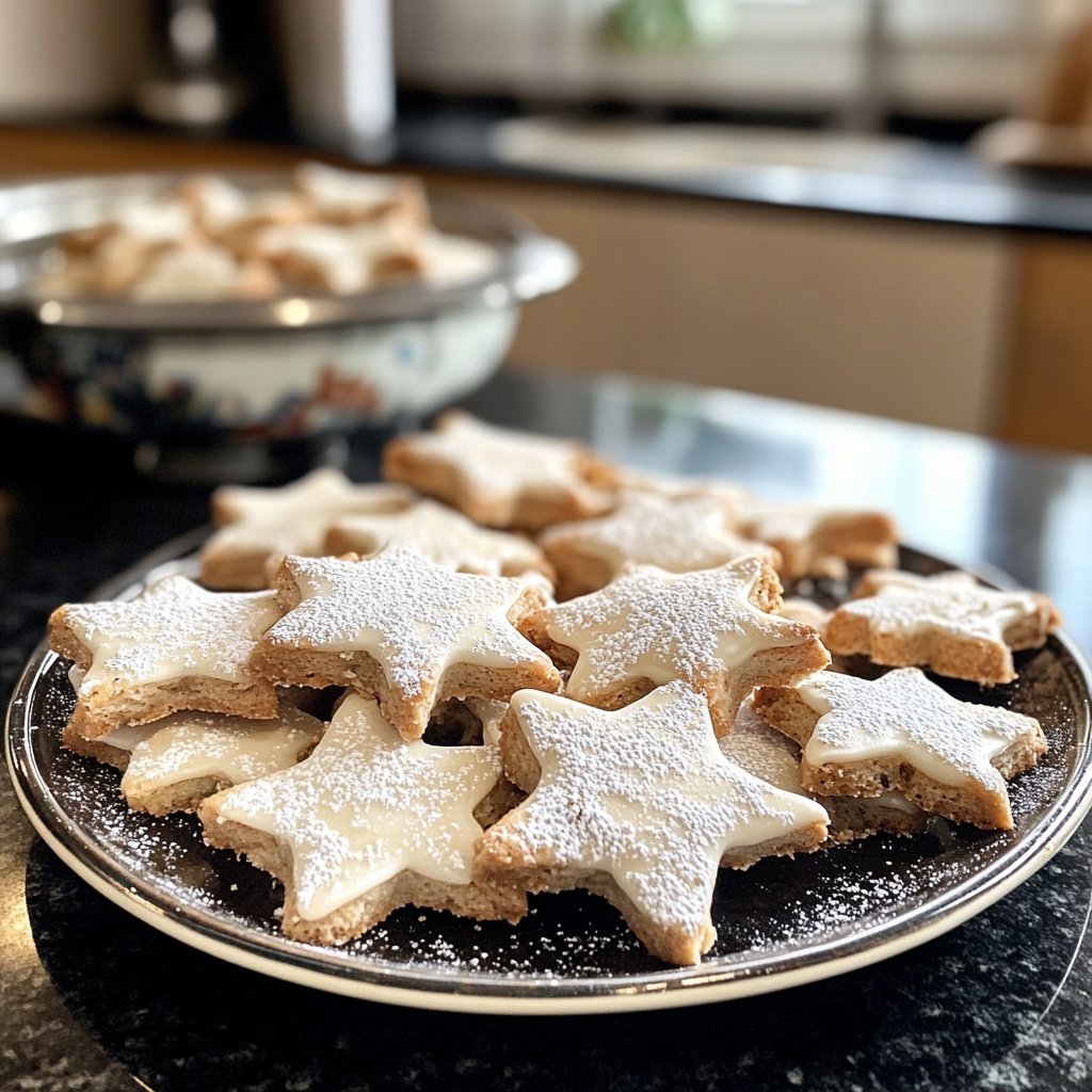 Mandel-Sternspritzgebäck